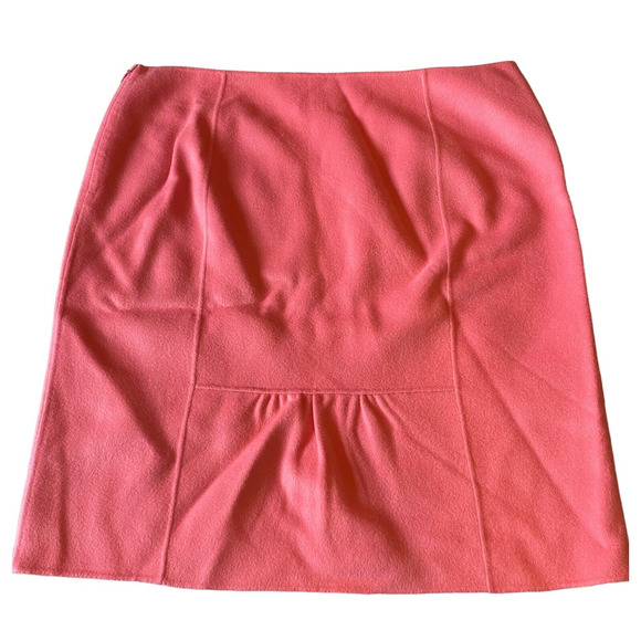 NWT New Talbots Womens Skirt Size 18 Solid Pink Wool Blend Office Career Barbie - Picture 2 of 8